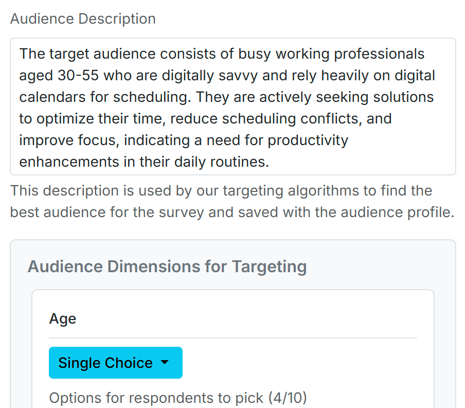 Audience Definition UI