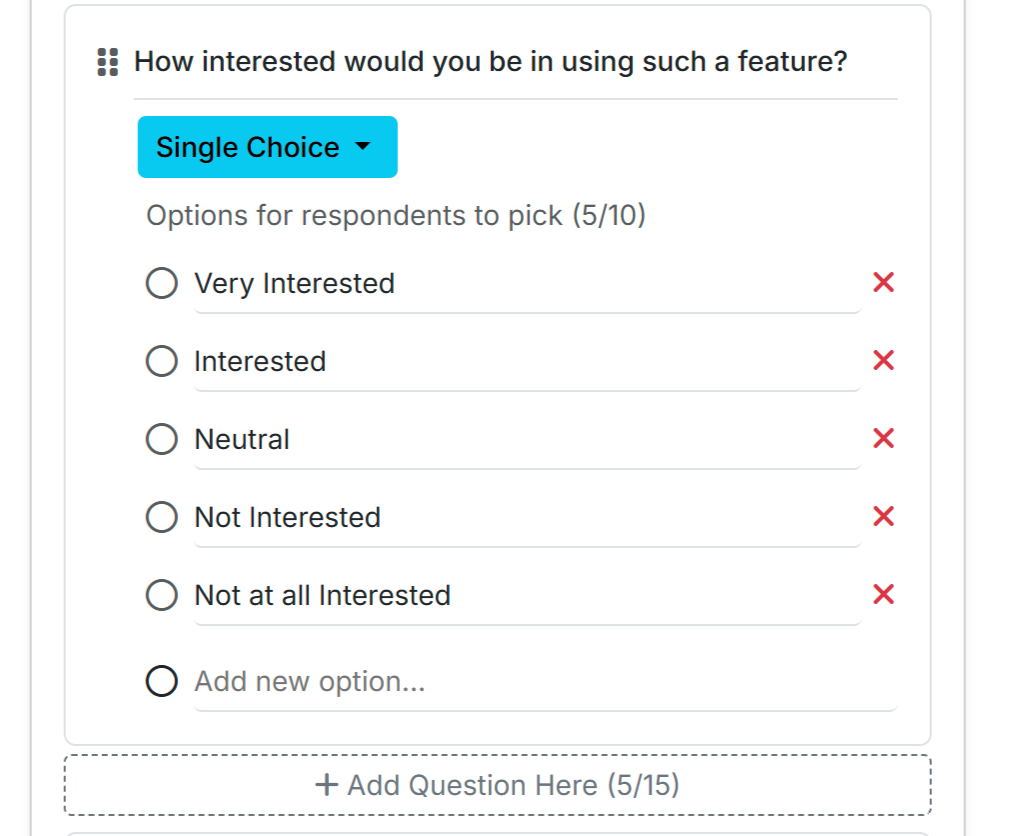 Survey Builder Interface