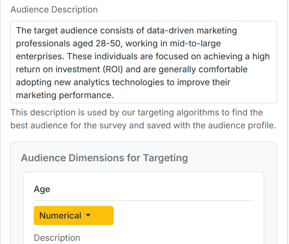 AI Helper for Audience and Survey Creation