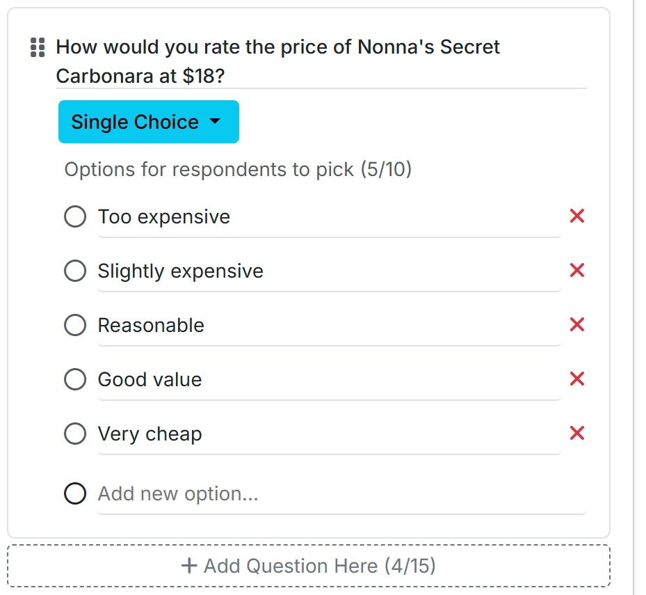 Menu & Ad Testing Interface