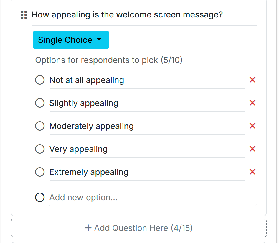Interface for inputting onboarding text variations